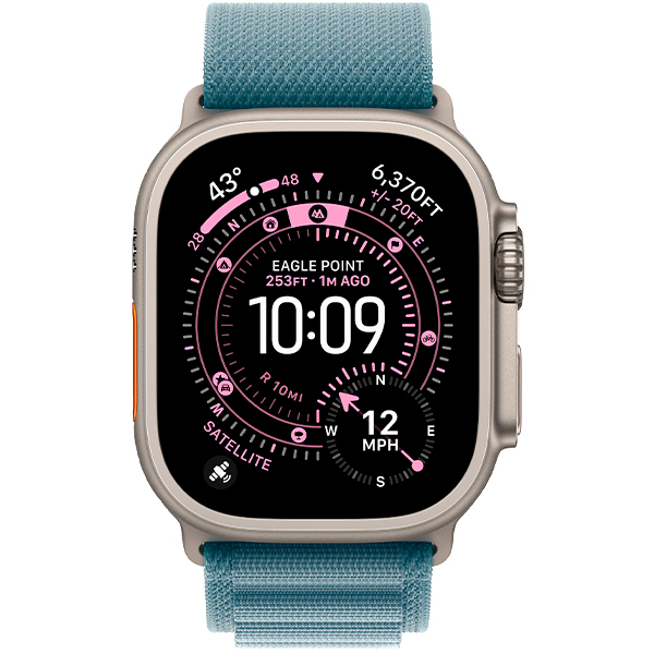 Смарт-годинник Apple Watch Ultra 3 Natural Titanium Case with Light Blue Alpine Loop Medium (MEWM4) 2